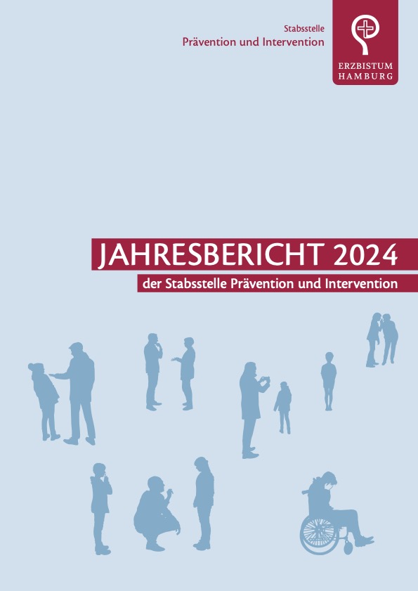 Das Bild zeigt die Titelseite der Publikation "Jahresbericht Prävention und Intervention 2024".